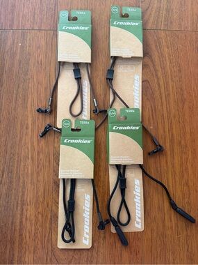 Croakies Adjustable Woven Eyewear Retainer — Black and Brown